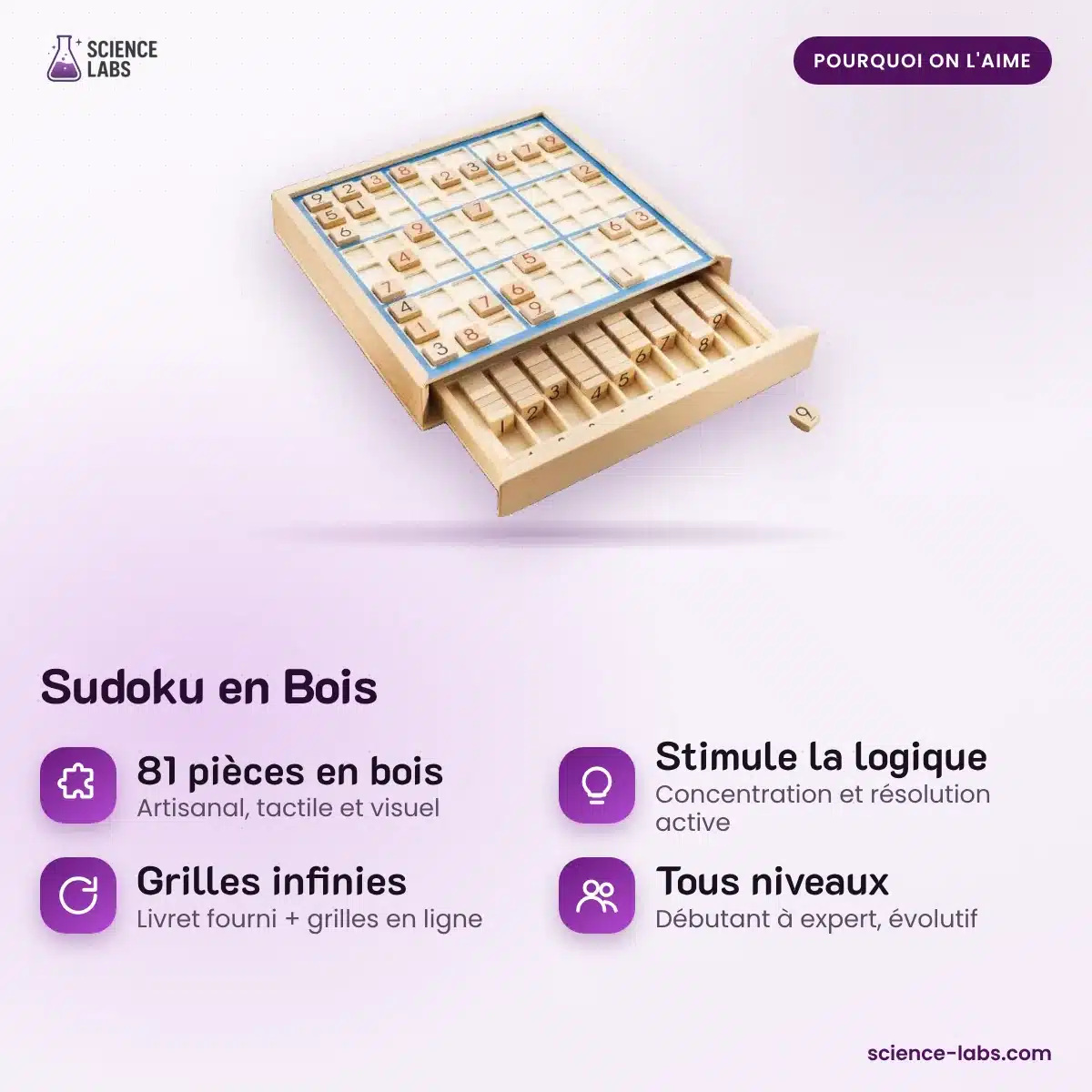 Sudoku aus Holz Bild 3