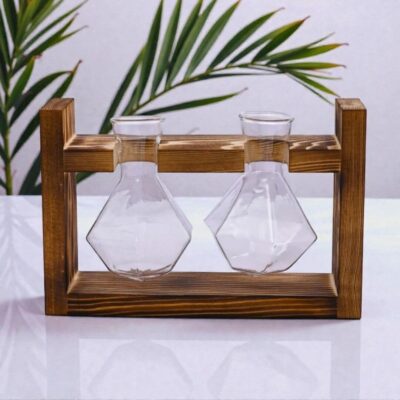Becherglas Vase Holzständer 3er Set Bild 5